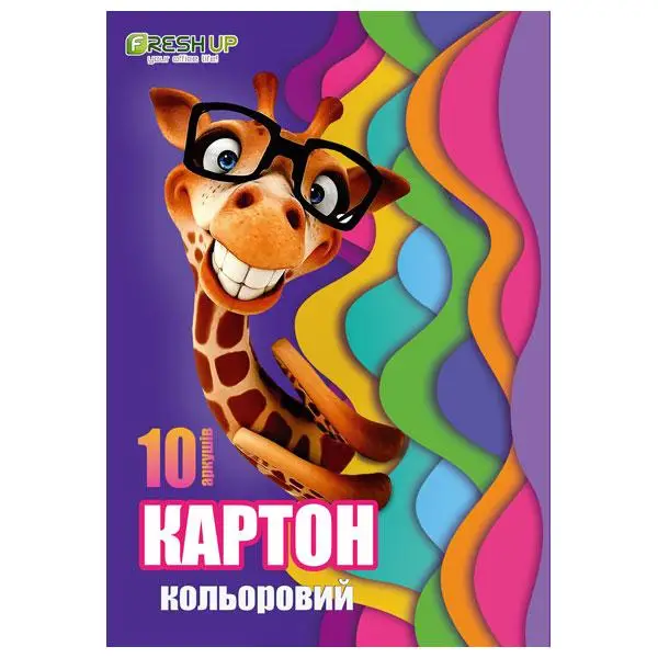 Картон кольоровий А4 10арк Fresh Up FR-0010-6 (40/80)
