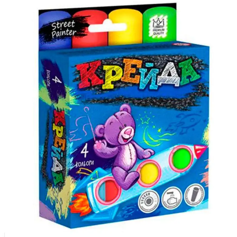 Крейда кольорова 4шт Jumbo (36) 