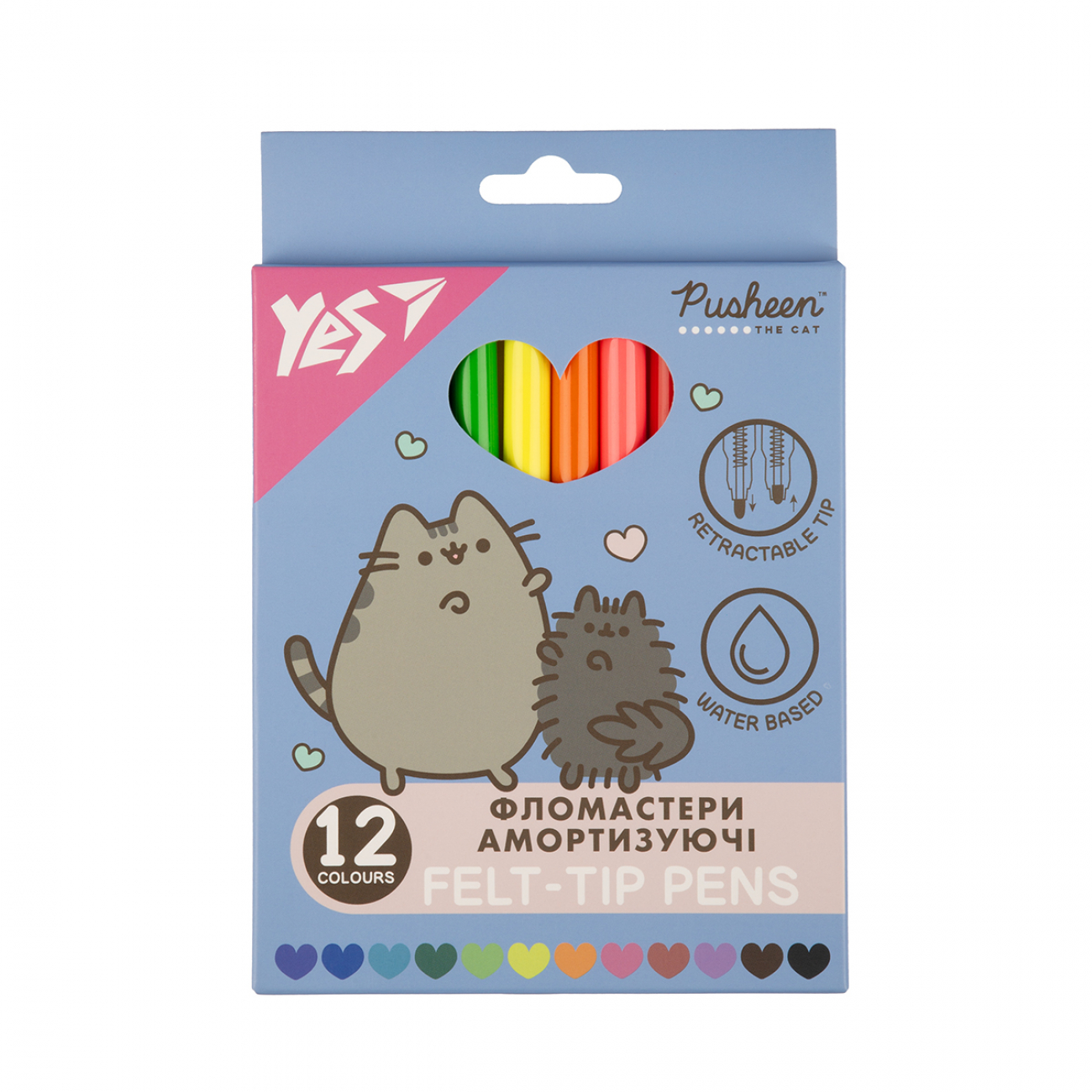 Фломастери 12кол амортизуючі Yes