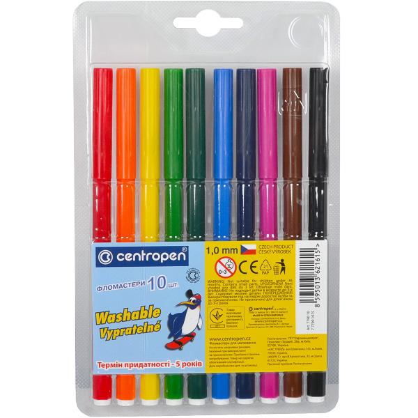 Фломастери 10кол Centropen (200)